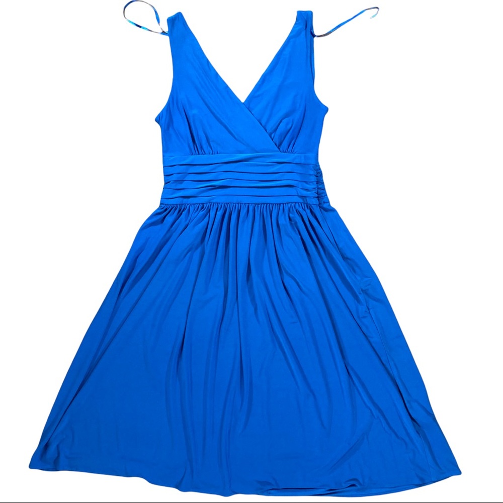 Scarlett sun dress size 10 women’s wrap dress blue sleeveless empire waist